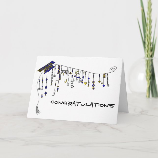 Cartão de saudação de parabéns (Frente)