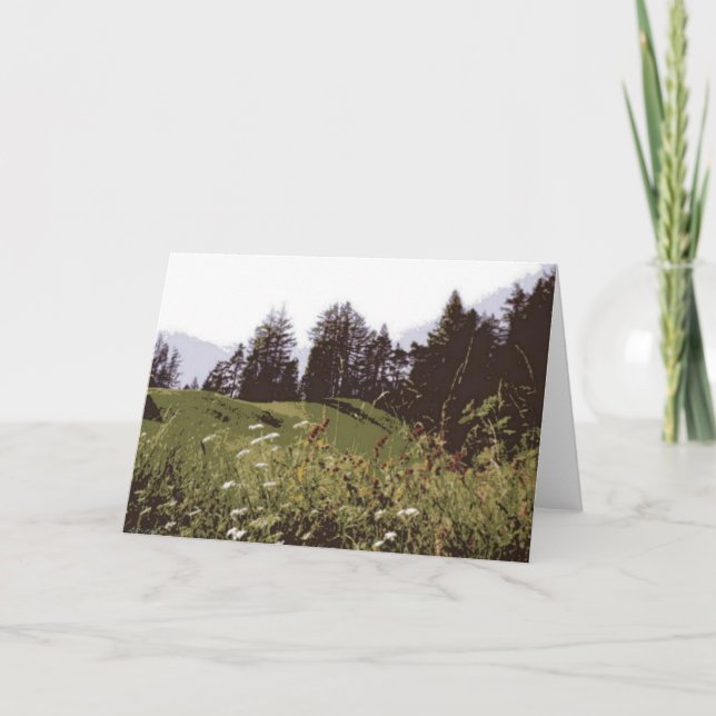 Cartão de saudação de Paraíso de Montanha Alta (Frente)