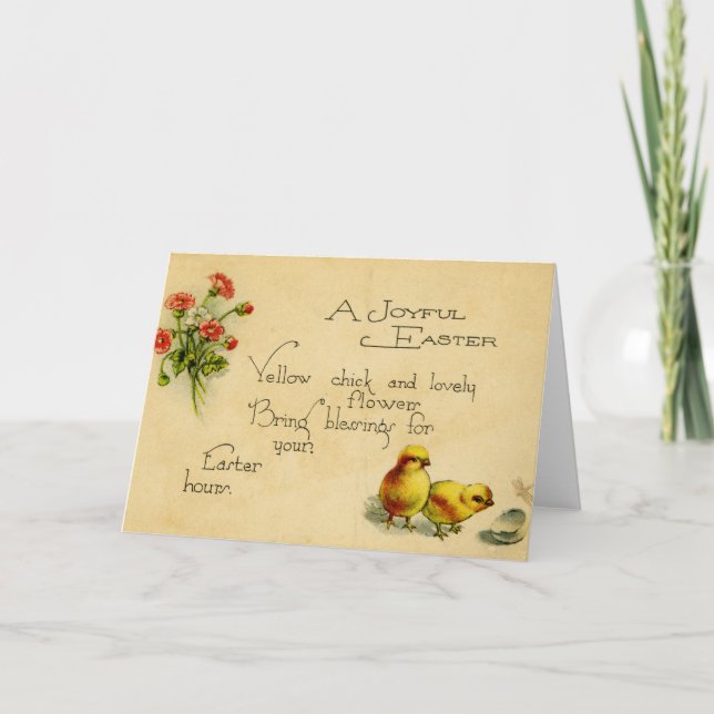 Cartão de saudação de páscoa (cerca de 1915) (Frente)