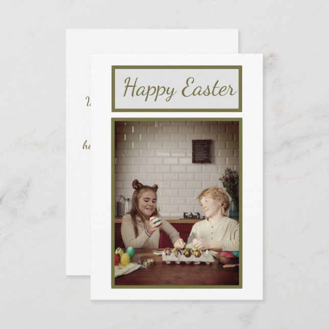 Cartão de saudação de Páscoa personalizado - Adici (Frente/Verso)