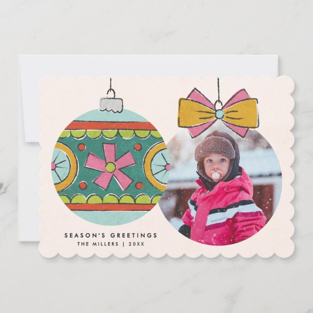 Cartão de Saudação de Pedido de natais vintages -  (Frente)