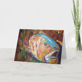 Cartão de saudação de peixe, envelopes incluídos