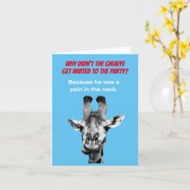 Cartão de saudação de Piada engraçado para Giraffe