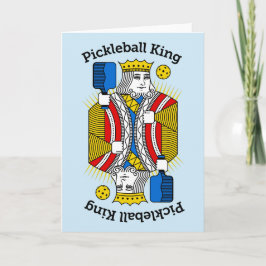 Cartão de Saudação de Pickleball - Rei do Pickleba