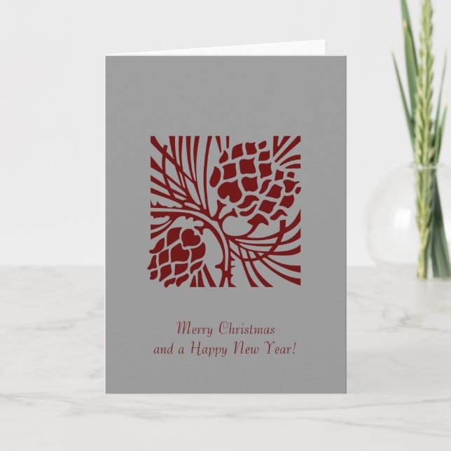 Cartão de Saudação de Pinho de Natal (Frente)