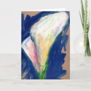 Cartão de saudação de pintura com ventilador "T