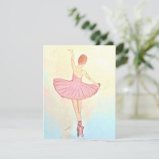 Cartão de saudação de pintura de Ballerina Persona