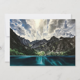 Cartão de Saudação de Pintura de Paisagem de Monta