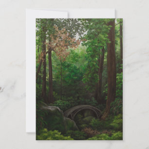 Cartão de Saudação de Pintura de Paisagem Floresta