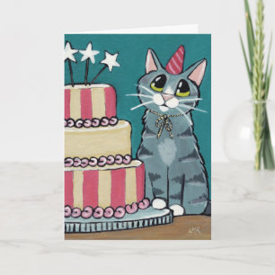Cartão de Saudação de Pintura de Pato de Aniversár