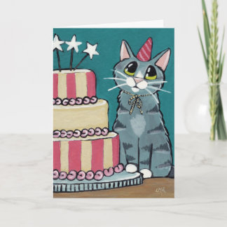 Cartão de Saudação de Pintura de Pato de Aniversár