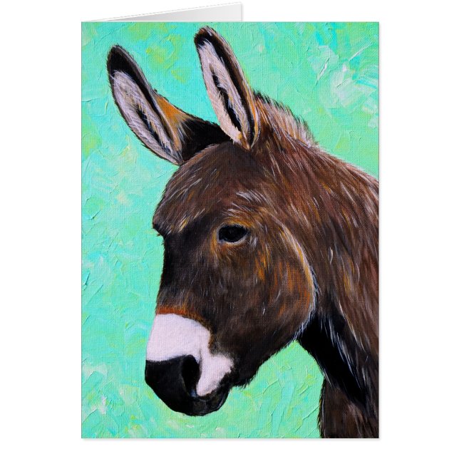Cartão de Saudação de Pintura Donkey (Frente)