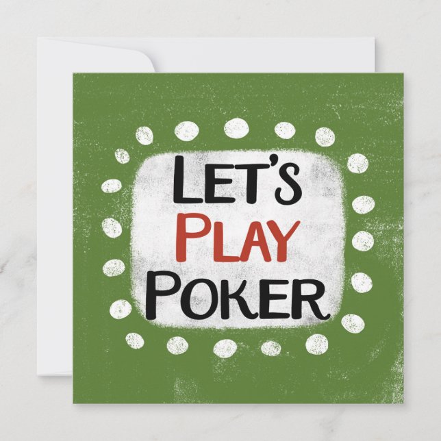 Cartão de Saudação de Poker do Vamos Play (Frente)