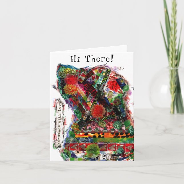 Cartão de saudação de Pop de Arte de Mídia Mistura (Frente)