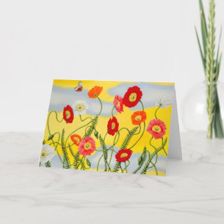 Cartão de Saudação de Poppies