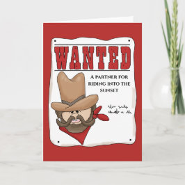 Cartão de Saudação de Poster Cowboy Desejado