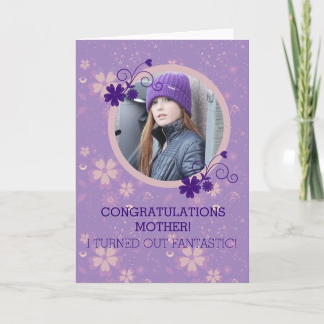 Cartão de saudação de presente de foto de Dia de a (Frente)