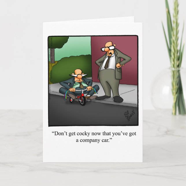 Cartão de saudação de promoção de Parabéns engraça (Frente)