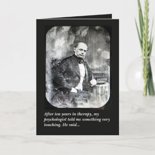 Cartão de saudação de psicologia de psicólogo humo