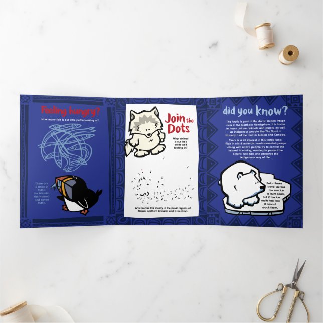 Cartão de Saudação de Quebra-cabeça de Puffins Sel (Dentro)