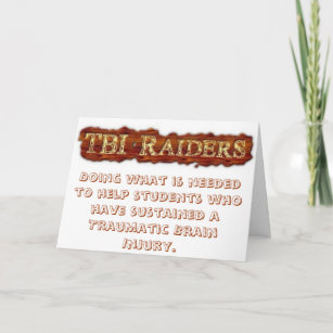 Cartão de Saudação de Raiders TBI