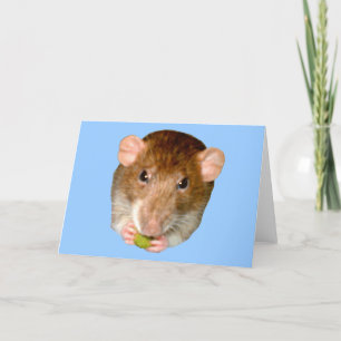 Cartão de Saudação de Rato Fome