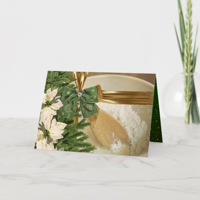 Cartão de Saudação de receitas de cookies de Natal (Frente)