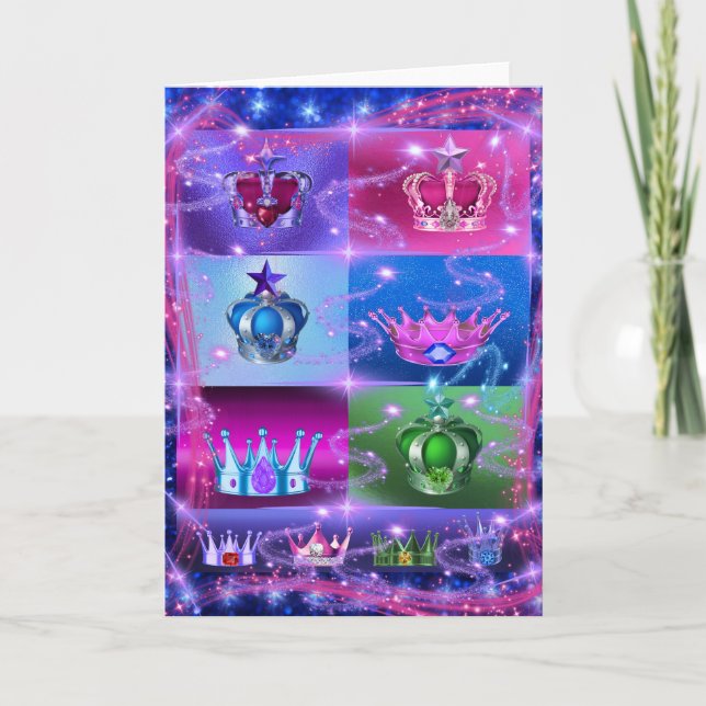 Cartão de Saudação de Recompensa de Coroa (Frente)