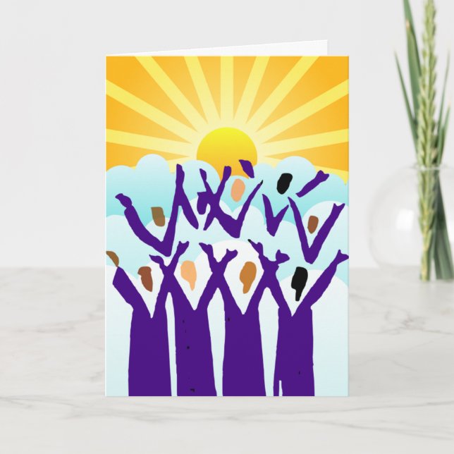 Cartão de saudação de regozijo (Frente)