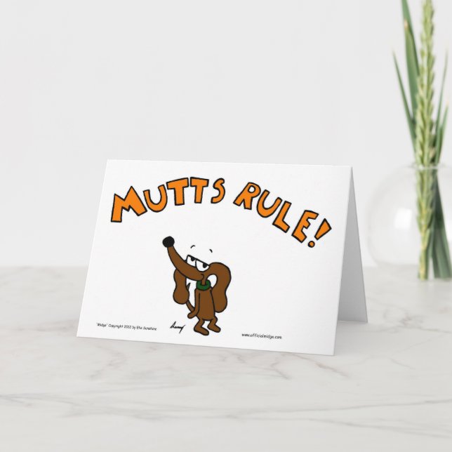 Cartão de Saudação de REGRA MUTTS Midge (Frente)