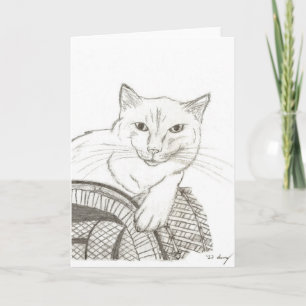 Cartão de saudação de retrato do Cat Ragdoll