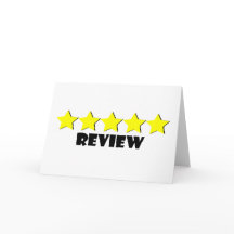 Cartão de saudação de revisão de 5 estrelas