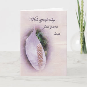 Cartão de Saudação de Simpatia - Anthurium Branco