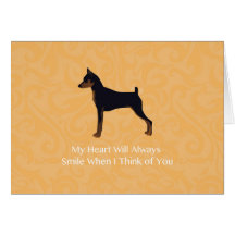 Cartão de Saudação de Simpatia Miniatura Pinscher