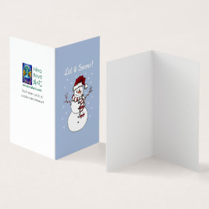 Cartão de saudação de Snowman *conjunto de 25