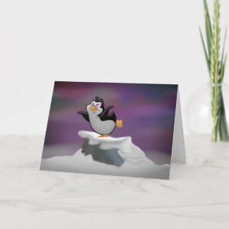 Cartão de saudação de sonho pinguim (Dentro de Vaz