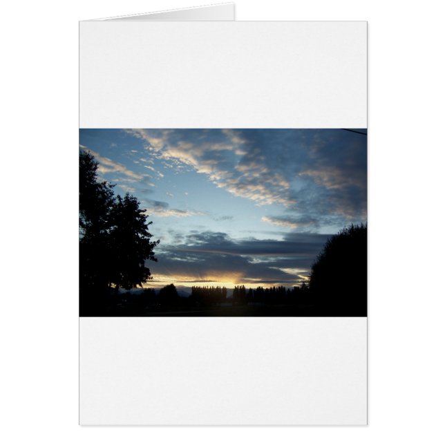 Cartão de Saudação de Sonhos Sunset Azul (Frente)