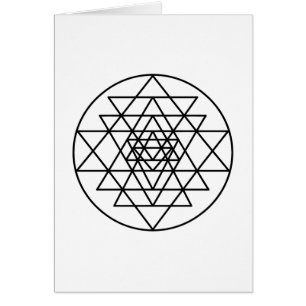 Cartão de Saudação de Sri Yantra