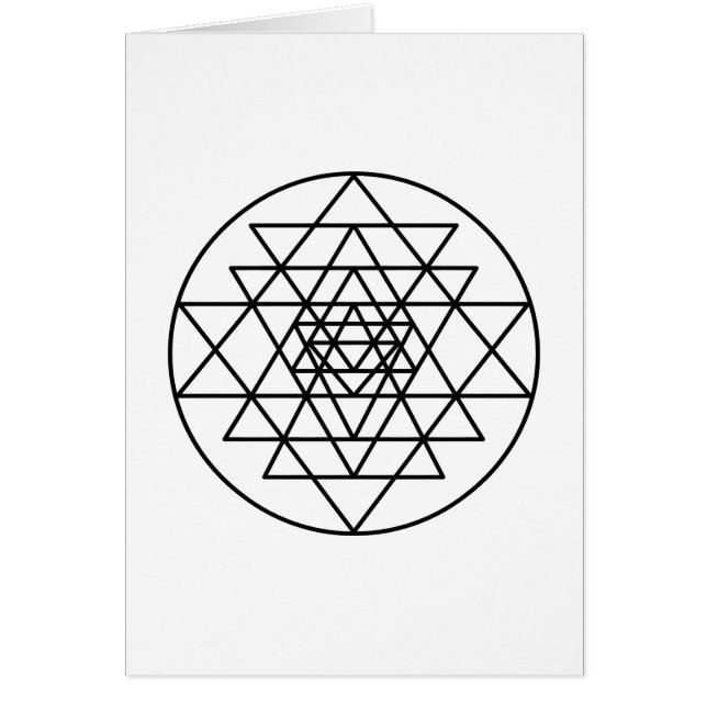 Cartão de Saudação de Sri Yantra (Frente)