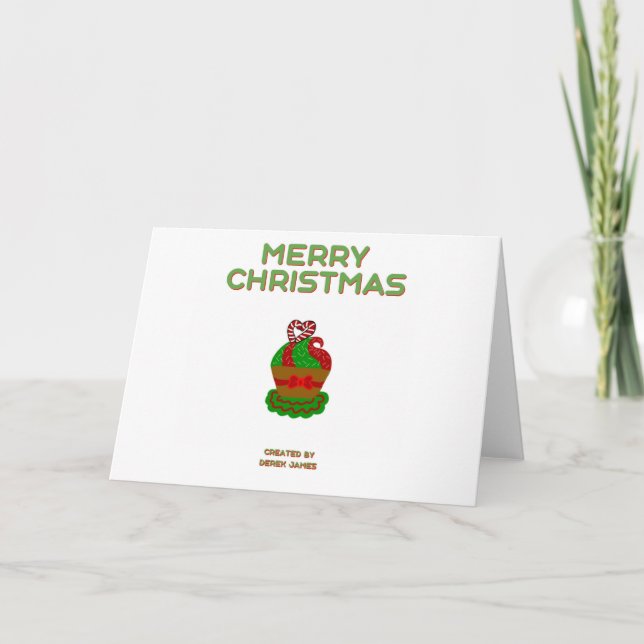 Cartão de saudação de tamanho padrão do Cupcake de (Frente)