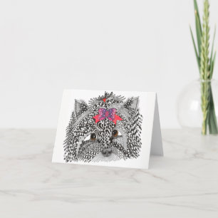 Cartão de saudação de Terrier Yorkshire, bonito