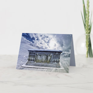 Cartão de saudação de tombo gótico