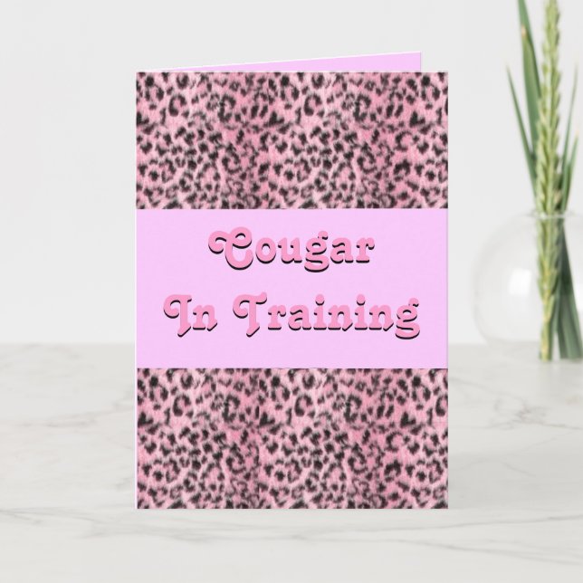 Cartão De Saudação De Treinamento Para Cougar (Frente)