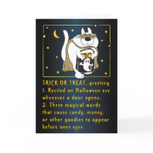 Cartão de Saudação de Trick ou Tratar Halloween