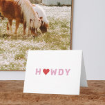 Cartão de saudação de Vazio bonito<br><div class="desc">Olá, parceiro! Expresse seu calor texano com nosso Cartão de Saudação ao Vazio do Coração do Texas Howdy, onde um coração substitui o 'O' na saudação clássica. A design encantadora expressa amizade e é perfeita para enviar notas animadas, mensagens sentidas ou saudações calorosas aos seus entes queridos. Seja aniversário, celebração,...</div>