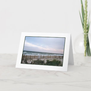 Cartão de saudação de Vazio 'Breakers com cerca ma