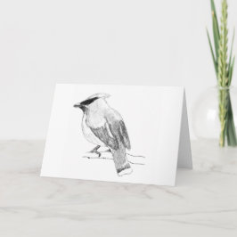 Cartão de Saudação de Vazio Cedar Waxwing