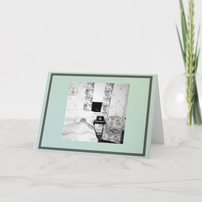 Cartão De Saudação De vazio Com Foto Engraçada. (Frente)