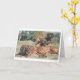Cartão de saudação de Vazio de Cão de Cão de Monta (Yellow Flower)