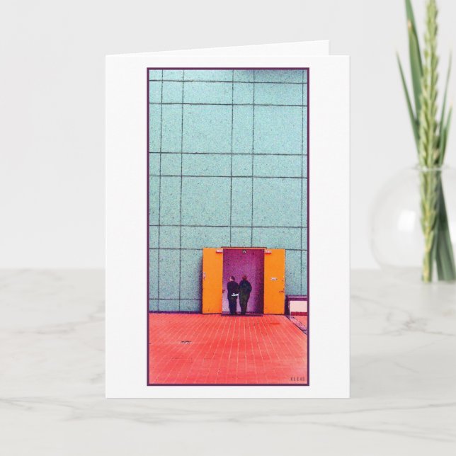 cartão de saudação de vazio de duas pessoas (Frente)